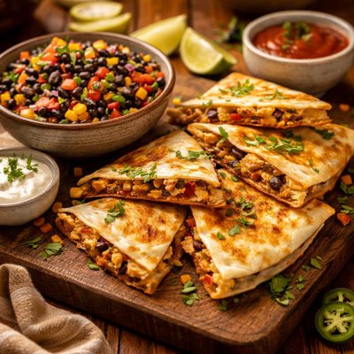 Image of Quesadillas and Black Bean Pico De Gallo