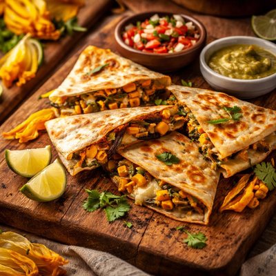 Image of Quesadillas De Flor De Calabaza Squash Blossoms