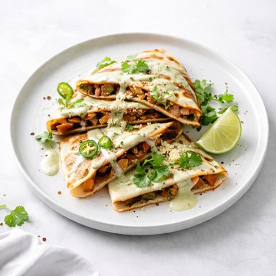 Image of Quesadillas with Poblano Cream