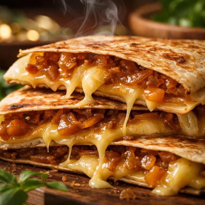 Image of Quesadillas with Smoked Gouda and Caramelized Onion