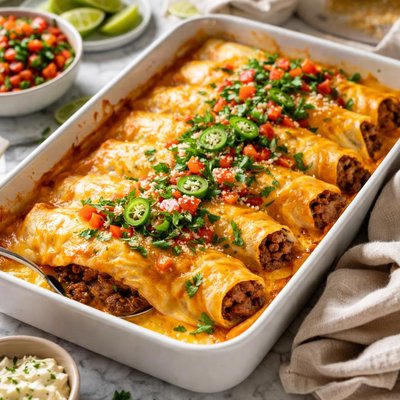 Image of Queso Beef Enchiladas