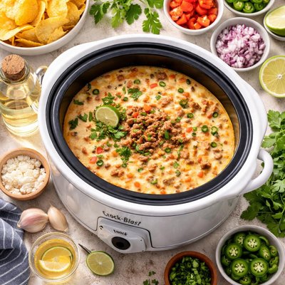 Image of Queso Con Tequila Crock Pot