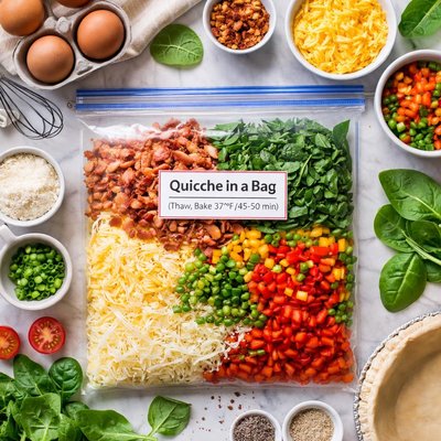 Image of Quiche in a Bag Oamc Freezer Cooking