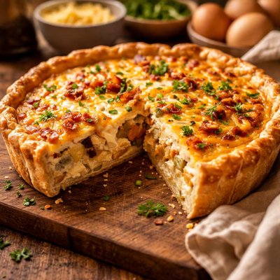 Image of Quick and Easy Breakfast Potato Quiche