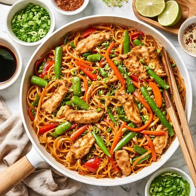 Image of Quick and Easy Chicken Lo Mein
