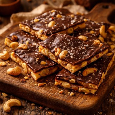 Image of Quick and Easy Chocolate Cashew Brittle