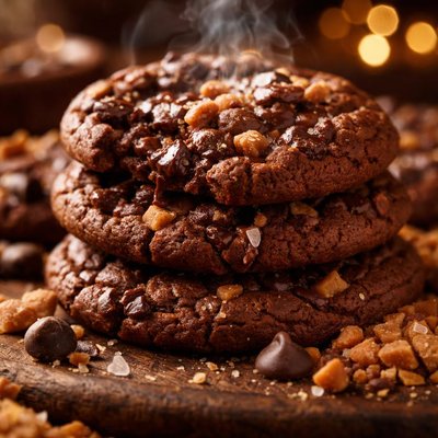 Image of Quick and Easy Chocolate Toffee Cookies