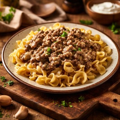 Image of Quick and Easy Hamburger Stroganoff