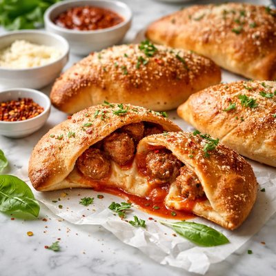 Image of Quick and Easy Meatball Calzones