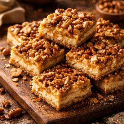 Image of Quick and Easy Nutty Cheese Bars
