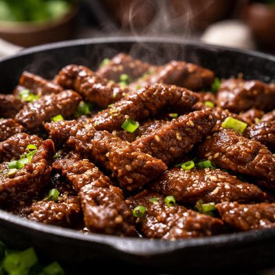 Image of Quick and Easy Sweet Skillet Beef Strips
