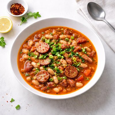 Image of Quick and Spicy White Bean Soup Cajun Style