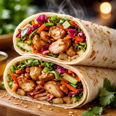 Image of Quick Asian Style Wrap Sandwiches