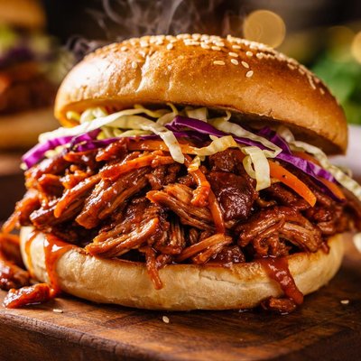 Image of Quick Bbq Pulled Pork Loin Sandwiches