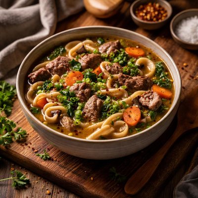 Image of Quick Beef Noodle Soup