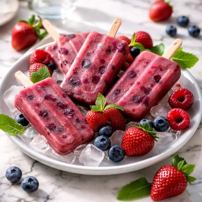 Image of Quick Berry Popsicles