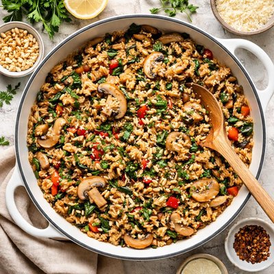 Image of Quick Brown Rice and Mushroom Pilaf