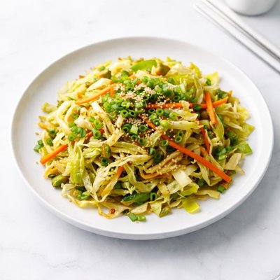Image of Quick Cabbage Stir Fry Asian Style