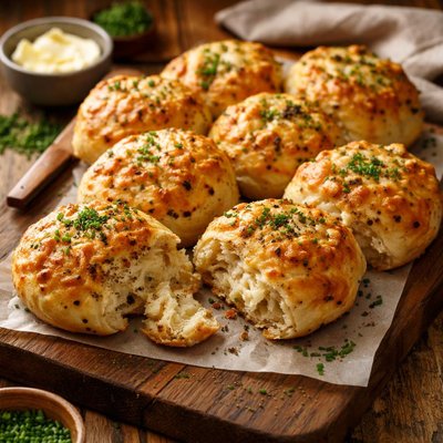 Image of Quick Cheese and Chive Rolls