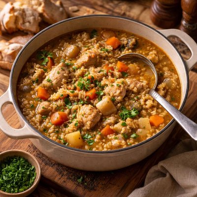 Image of Quick Chicken and Barley Stew
