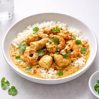 Image of Quick Chicken and Shrimp Curry Make Ahead Option