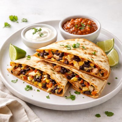 Image of Quick Chicken Black Bean Quesadillas