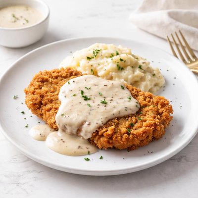 Image of Quick Chicken Fried Steak with Pan Gravy