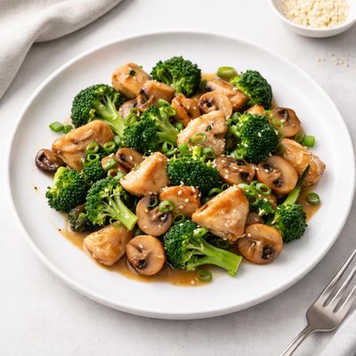 Image of Quick Chicken Mushroom and Broccoli Stir Fry