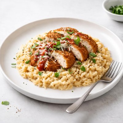Image of Quick Chicken Parmesan Risotto