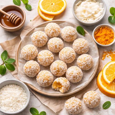 Image of Quick Coconut Orange Balls