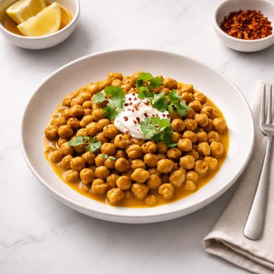 Image of Quick Curried Chickpeas for 1