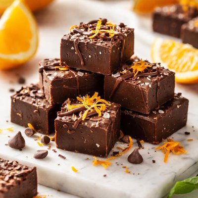 Image of Quick Dirty Chocolate Orange Microwave Fudge