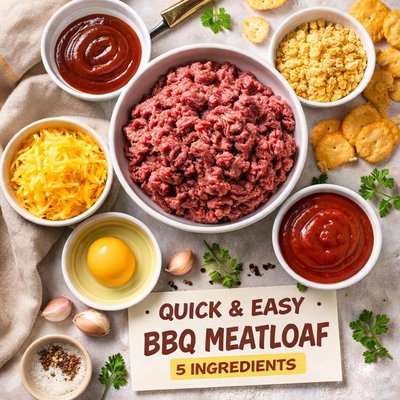 Image of Quick Easy Bbq Meatloaf 5 Ingredients