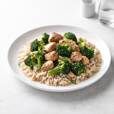 Image of Quick Easy Chicken Broccoli and Brown Rice