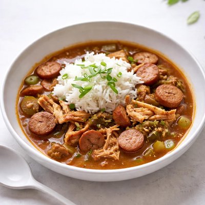 Image of Quick Easy Chicken Sausage Gumbo