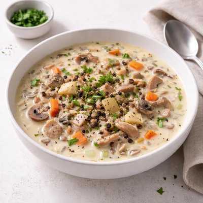 Image of Quick Easy Creamy Wild Rice Soup