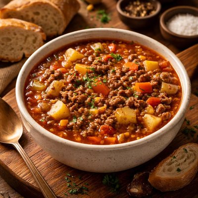 Image of Quick Easy Hamburger Soup