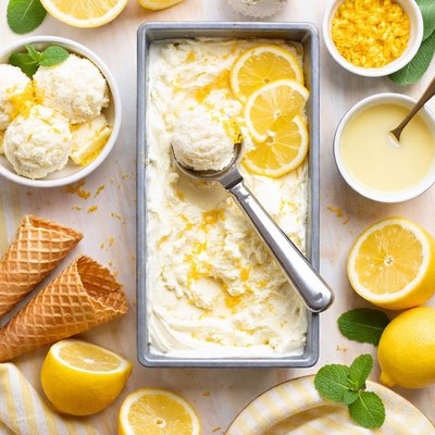 Image of Quick Easy Lemon Ice Cream