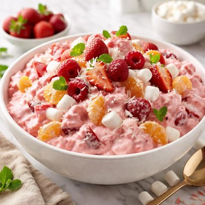 Image of Quick Easy Pink Fruit Salad
