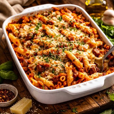 Image of Quick Easy Zesty Italian Penne Pasta Bake