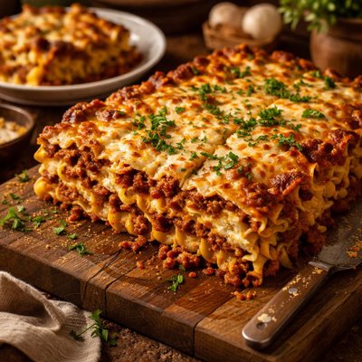 Image of Quick Egg Noodle Lasagne