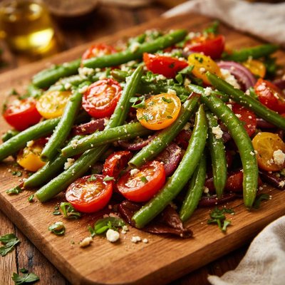 Image of Quick Green Bean and Tomato Salad
