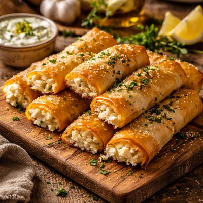 Image of Quick Kalitsounia Feta Cheese Rolls