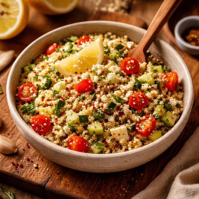 Image of Quick Lemon and Garlic Quinoa Salad