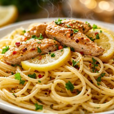 Image of Quick Lemon Chicken Spaghetti