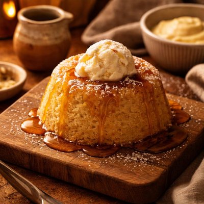 Image of Quick Microwave Golden Syrup Pudding