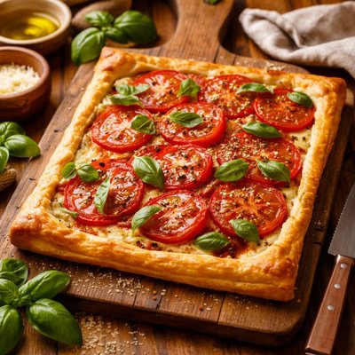 Image of Quick N Easy Tomato Basil Tart