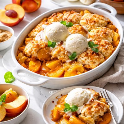 Image of Quick Peach Cobbler