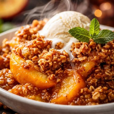 Image of Quick Peach Crisp