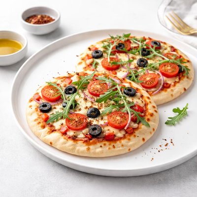 Image of Quick Pizza with Middle Eastern Khubz